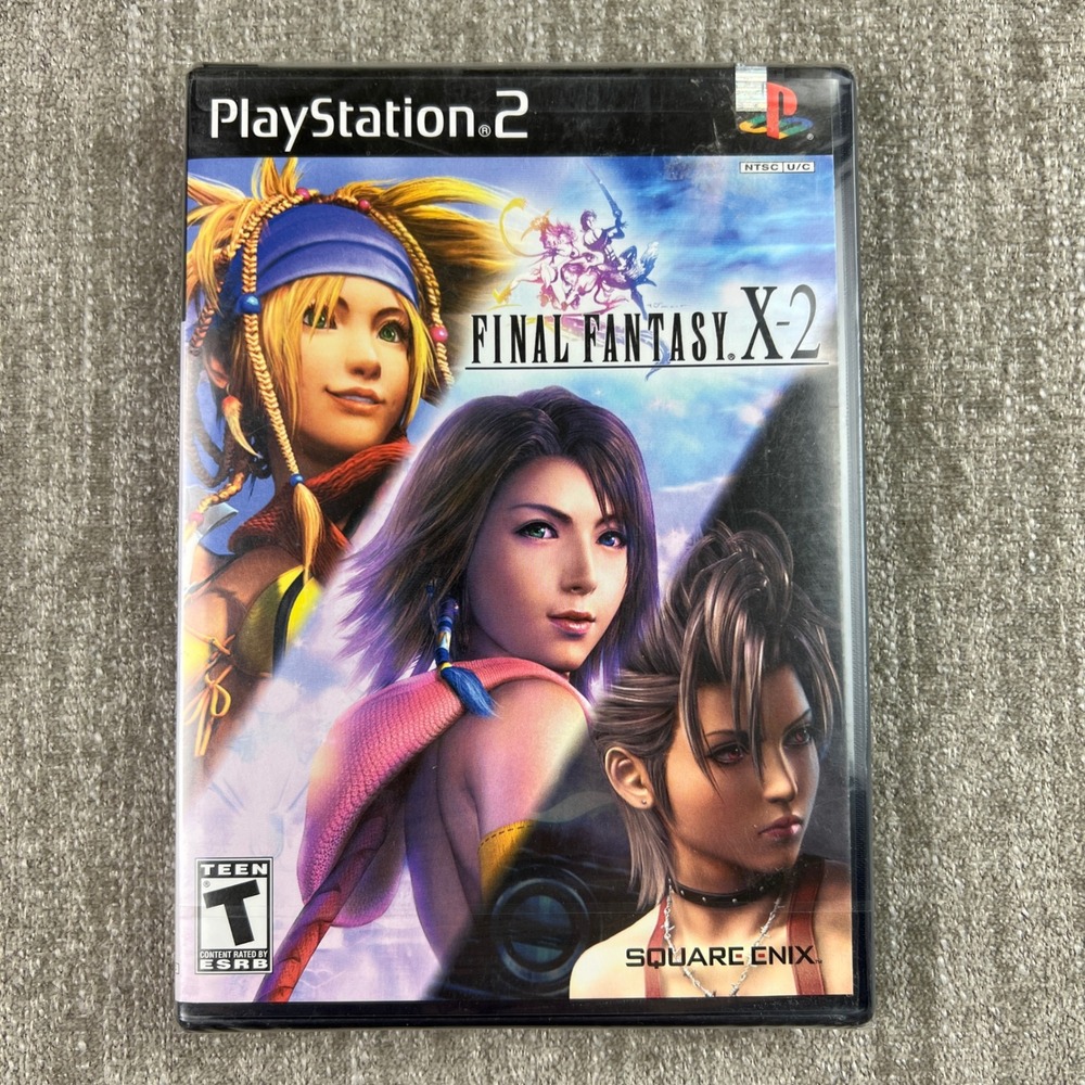 Square Enix Final Fantasy X-2 PS2 New Sealed Black Label Y-Fold Strip RPG